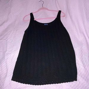 Black knit top